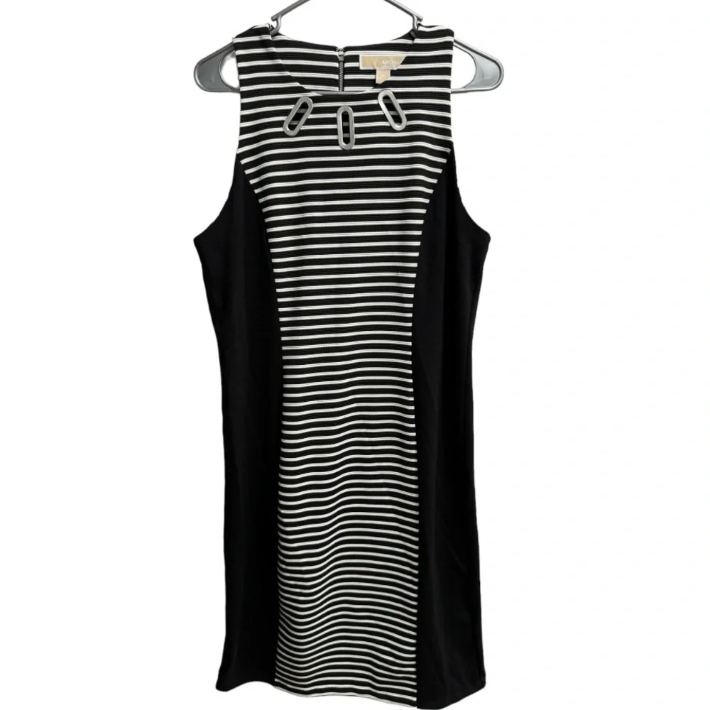 Michael Kors Black/White Stripe Dress, size‎ 8